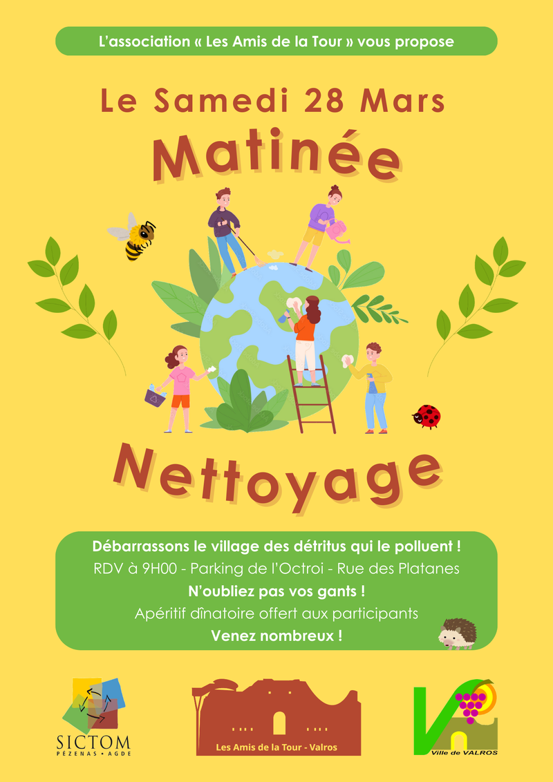 Amis de la Tour Affiche Nettoyage 2026